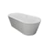 Jacuzzi Celeste 67 Inch Soaking Bathtub for Freestanding Installations with Center Drain Placement White /White Trim